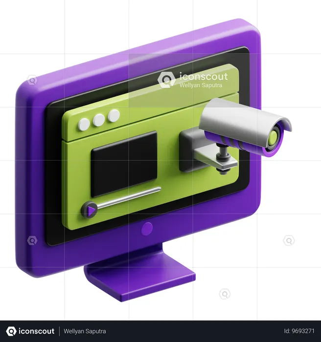 Cámara de seguridad  3D Icon
