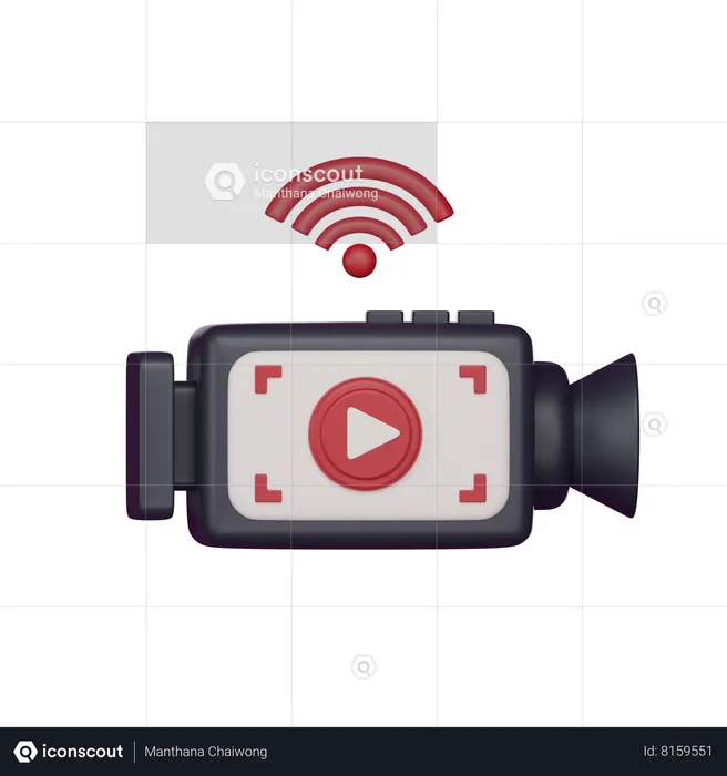 Camara de video  3D Icon