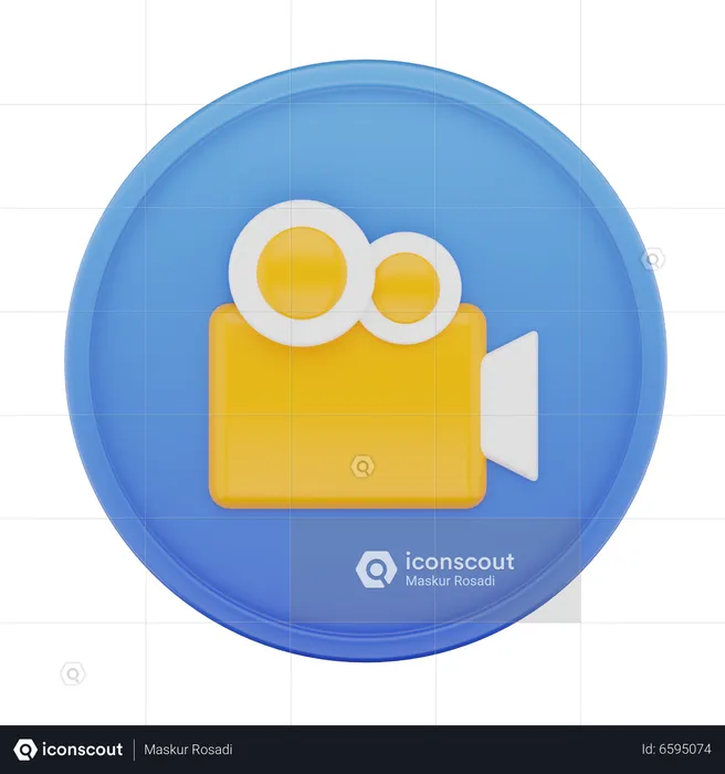 Camara de video  3D Icon