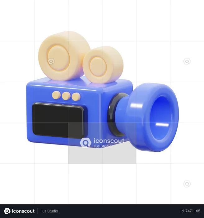 Camara de video  3D Icon