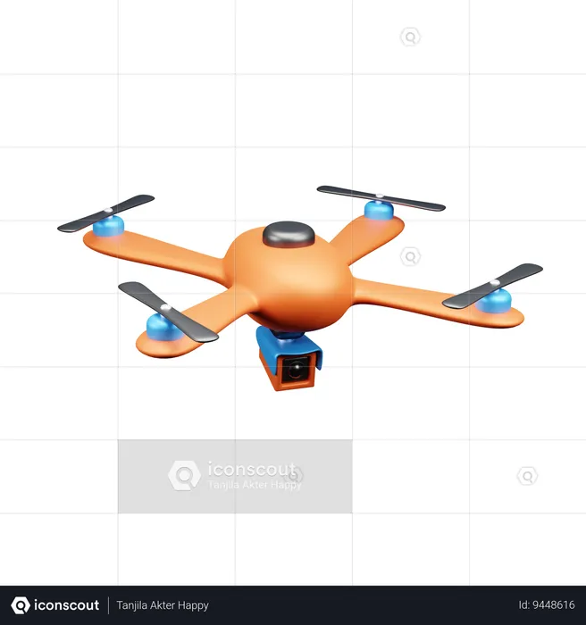 Cámara de drones  3D Icon