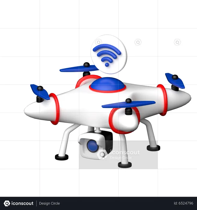 Cámara de drones  3D Icon