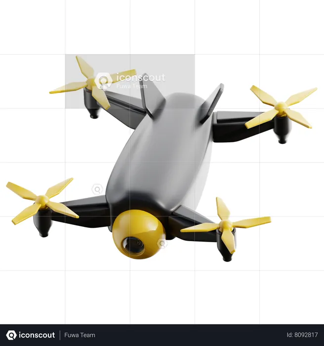 Cámara de drones  3D Icon