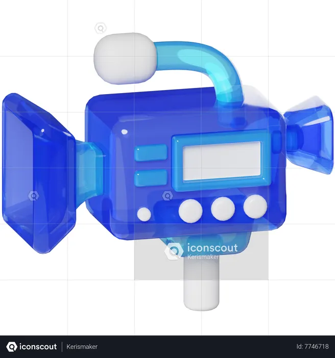Cámara de vídeo  3D Icon