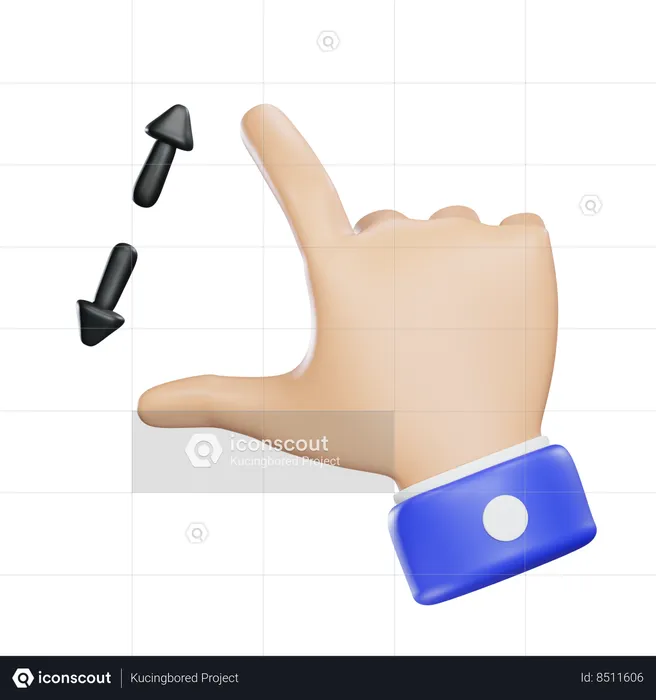 Cambiar el tamaño de la mano Emoji 3D Icon