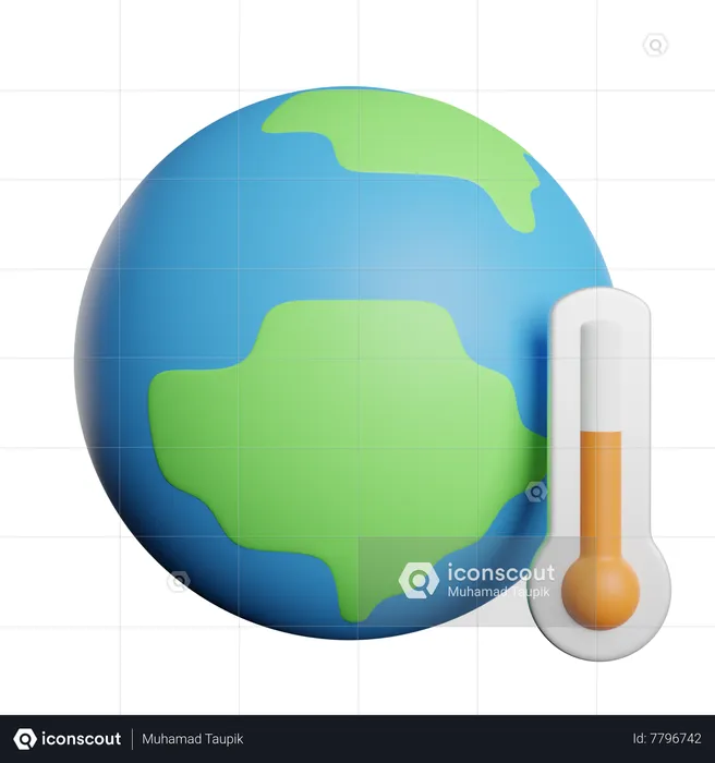 Cambio climático  3D Icon