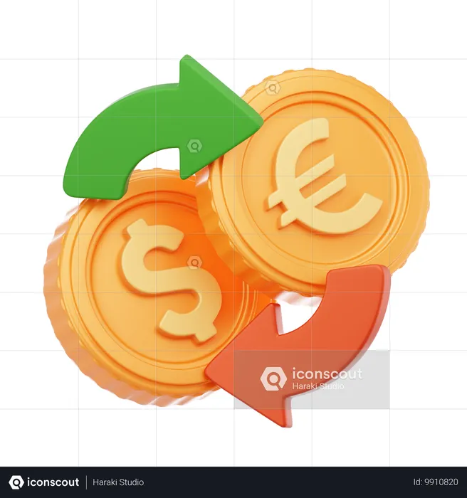 Cambio de dinero  3D Icon