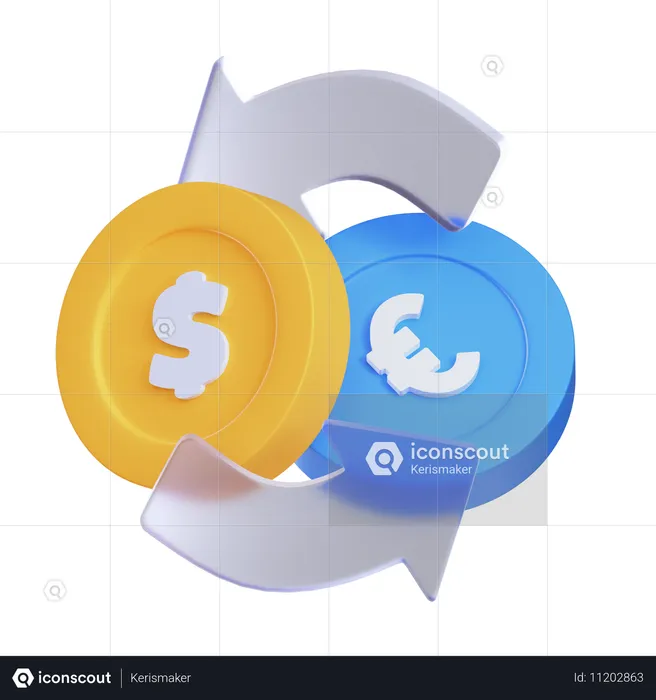 Cambio de dinero  3D Icon