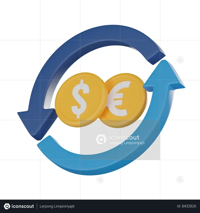 Cambio de dinero  3D Icon
