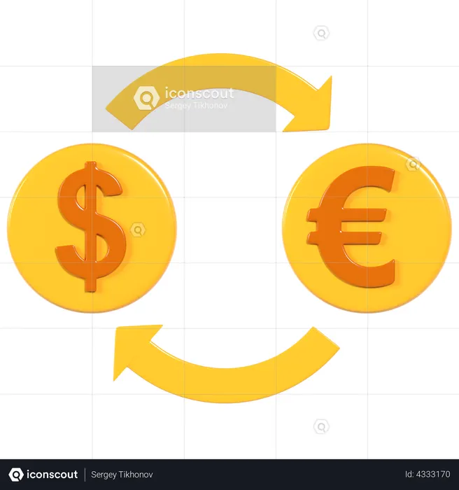 Cambio de dinero  3D Icon
