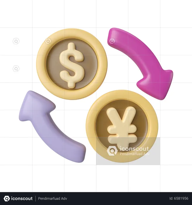 Cambio de dinero  3D Icon