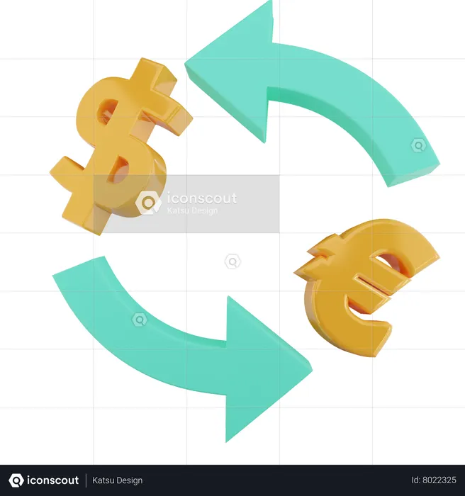 Cambio de dinero  3D Icon