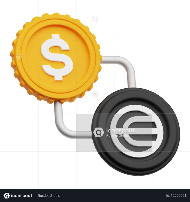 Cambio de dolar  3D Icon