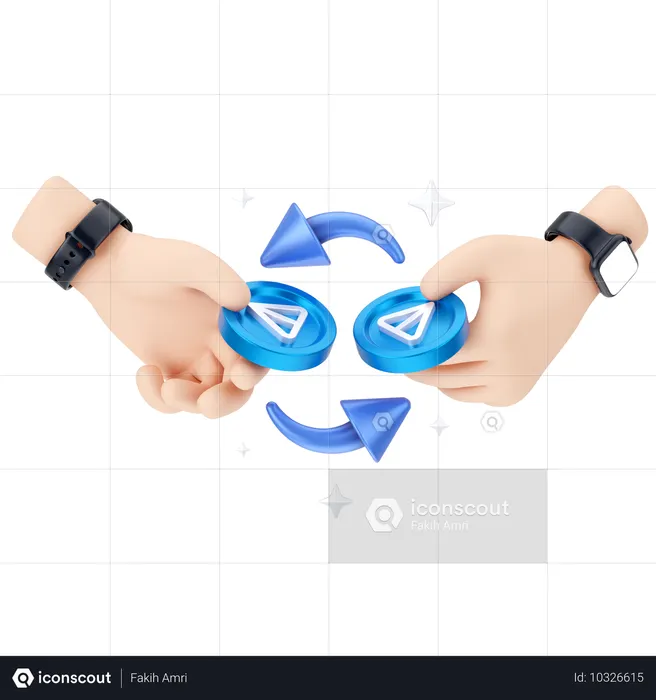 Cambio de moneda de tonelada  3D Icon