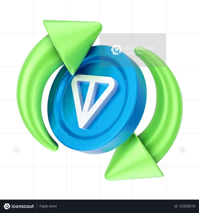 Cambio de moneda de tonelada  3D Icon