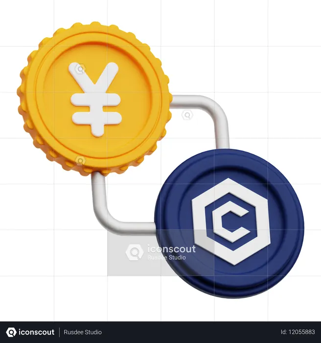 Cambio de yenes  3D Icon