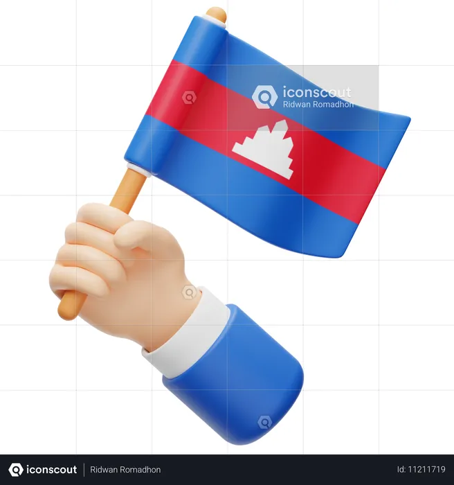 Cambodia Flag Flag 3D Icon