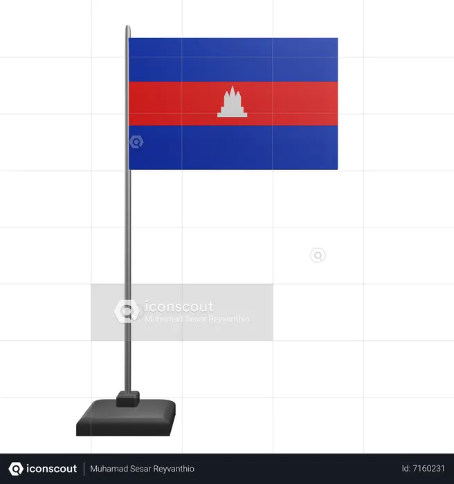 Cambodia Flag Flag 3D Icon