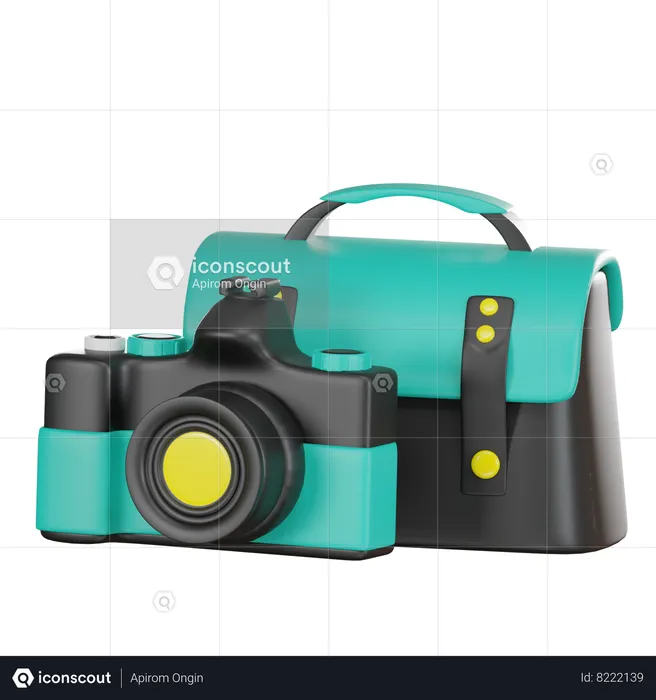 Camera And Camera Bag  3D Icon