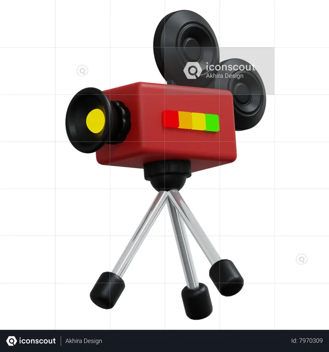 Câmera de cinema  3D Icon