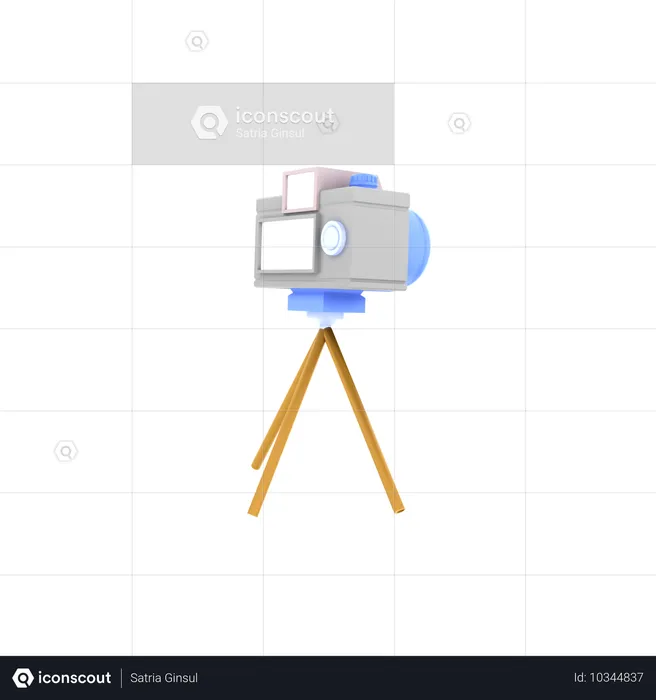 Câmera com tripé  3D Icon
