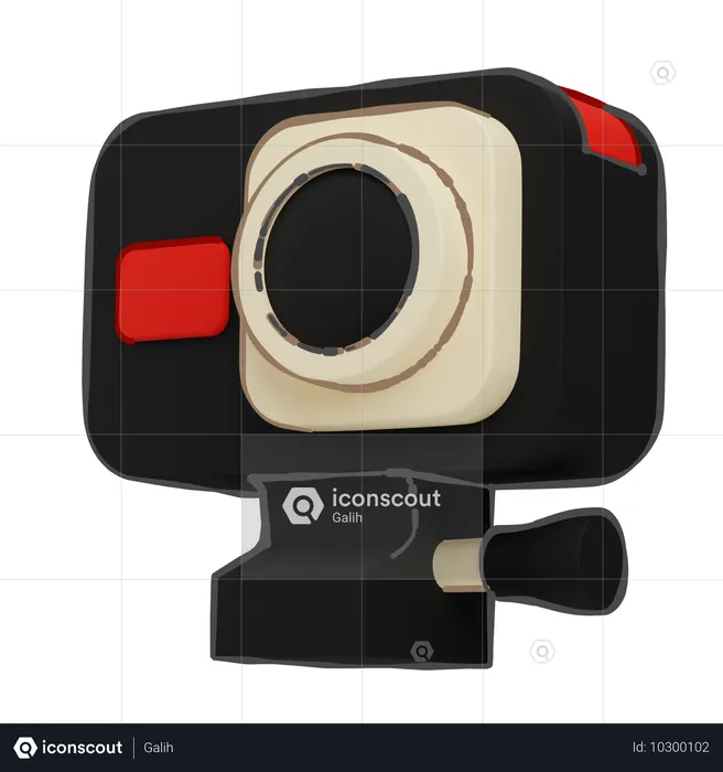 Câmera de ação  3D Icon