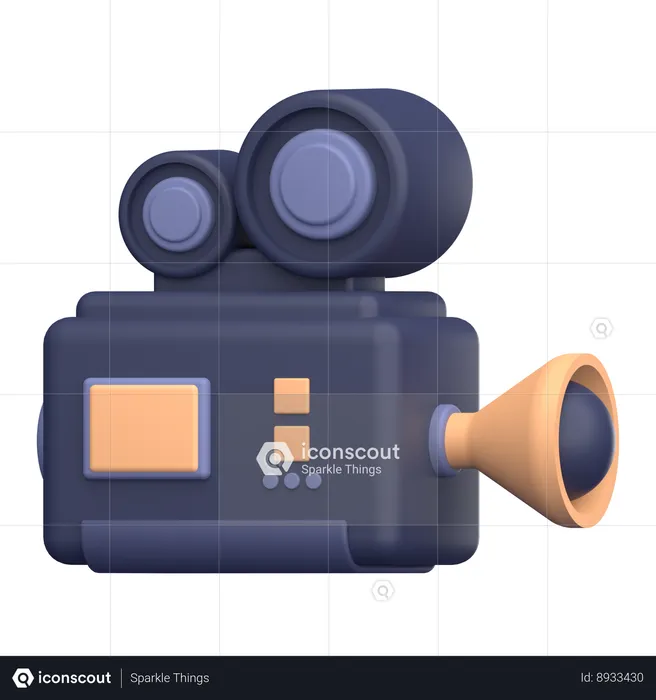 Câmera de vídeo  3D Icon