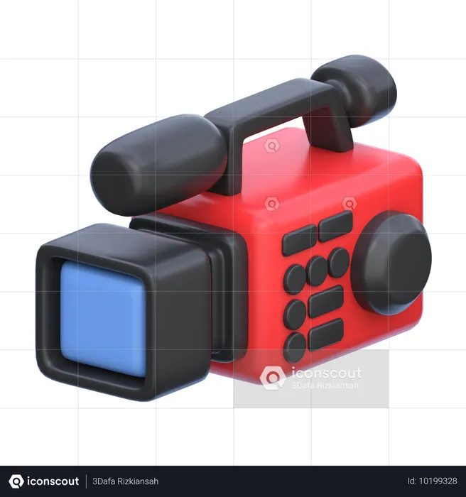 Câmera de vídeo  3D Icon