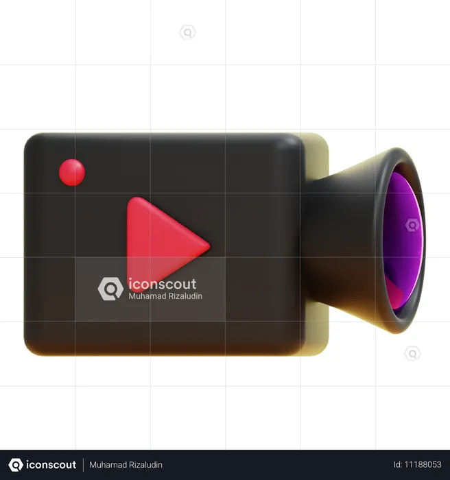 Câmera de vídeo  3D Icon