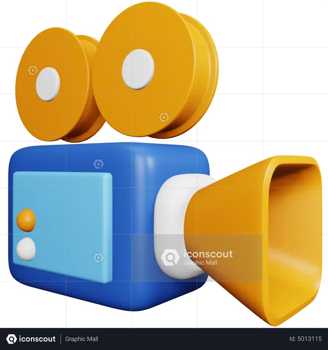 Câmera de vídeo  3D Icon