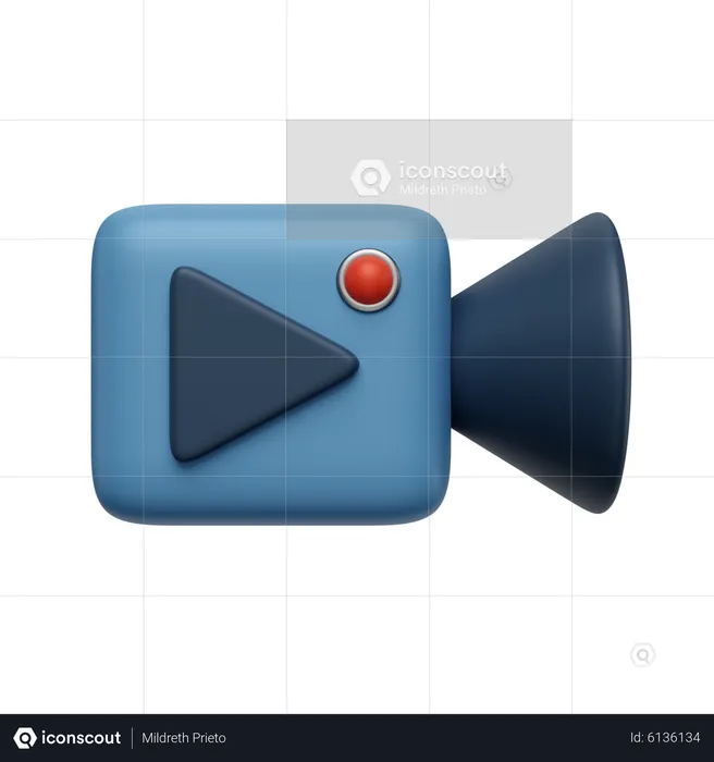 Câmera de vídeo  3D Icon