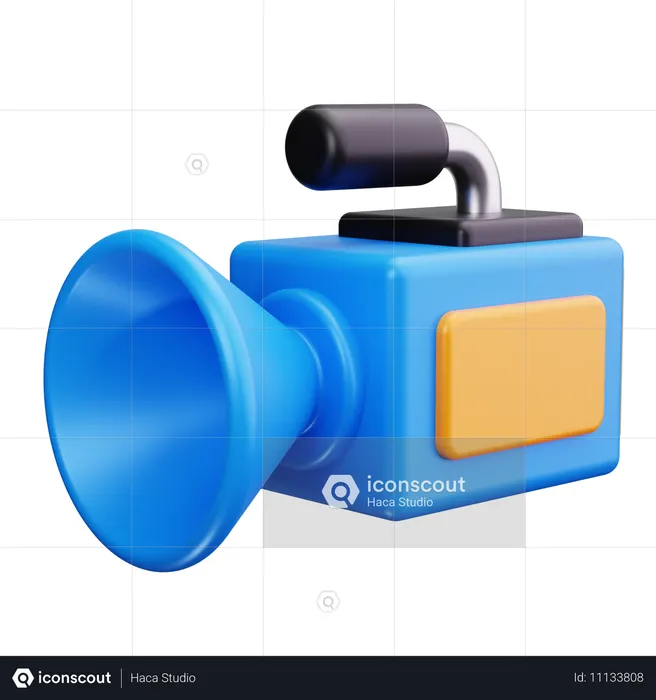 Câmera de vídeo portátil  3D Icon