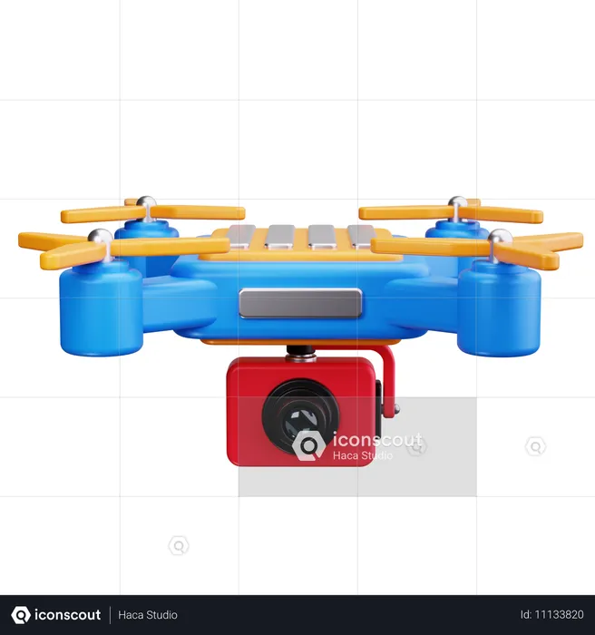 Câmera Drone  3D Icon