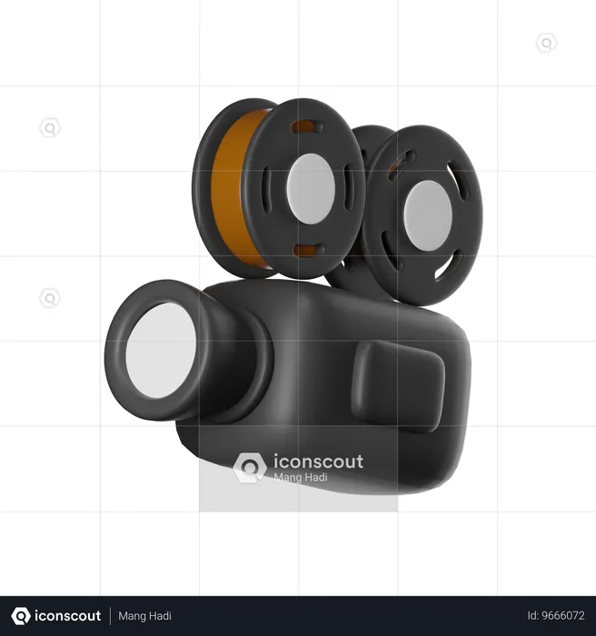 Caméra de cinéma  3D Icon