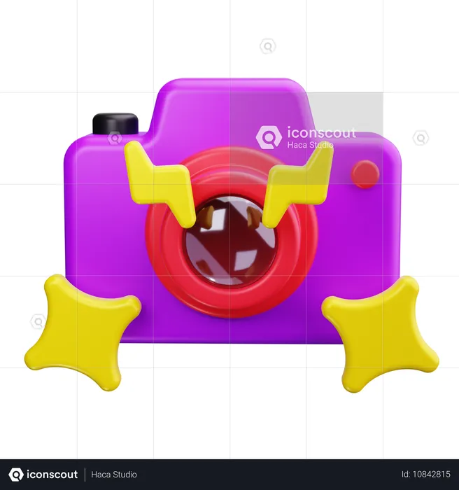 Camera Flash  3D Icon