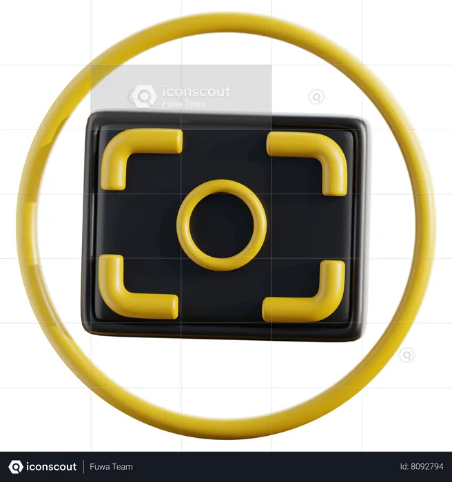 Camera Focus  3D Icon