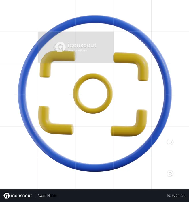 Camera Focus  3D Icon