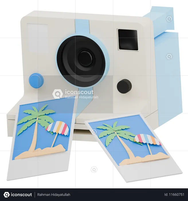 Câmera instantânea  3D Icon