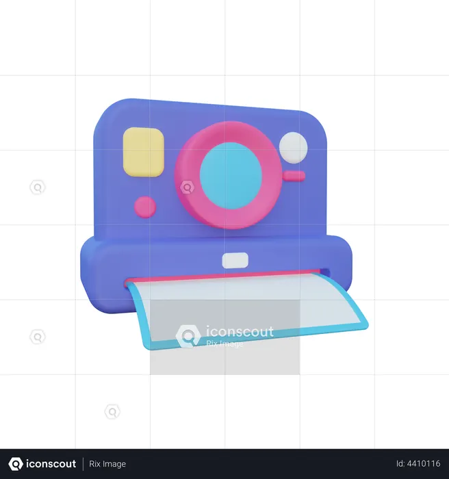 Câmera instantânea  3D Icon