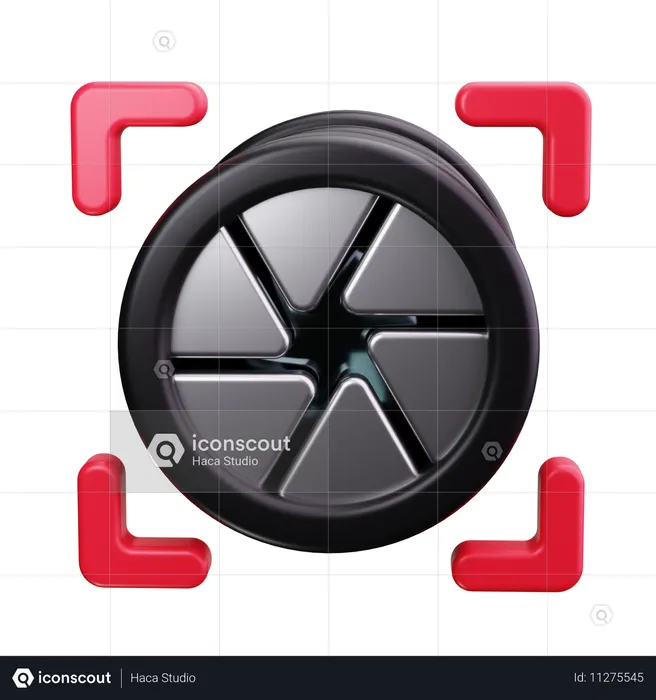 Camera Lens  3D Icon