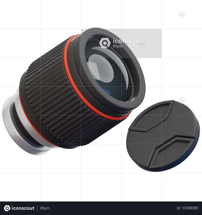 Camera Lens  3D Icon