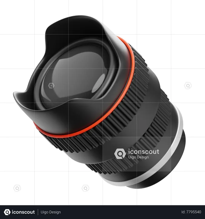 Camera Lens  3D Icon