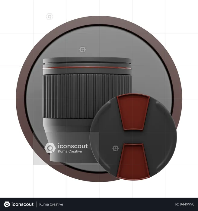 Camera Lens  3D Icon