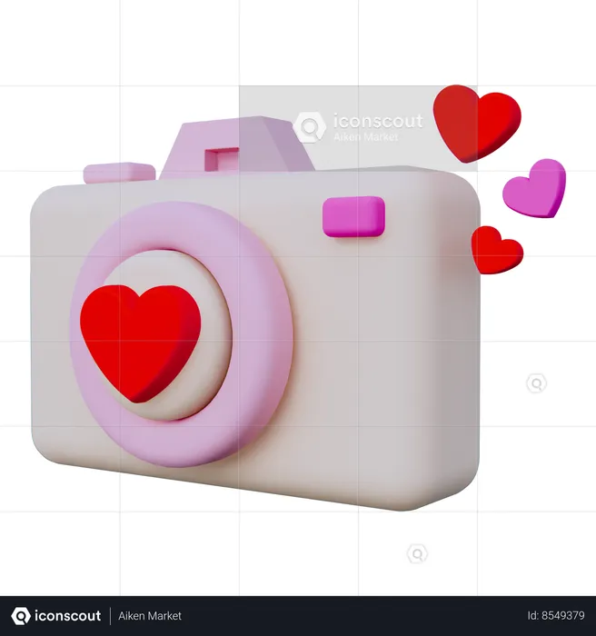 Camera Love  3D Icon