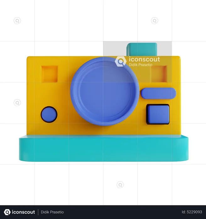 Câmera Polaroid  3D Icon