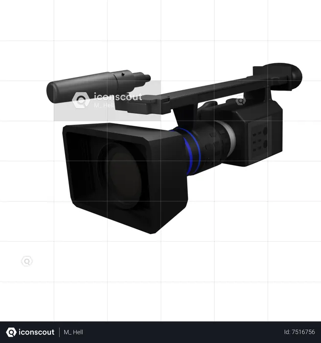 Câmera de vídeo  3D Icon