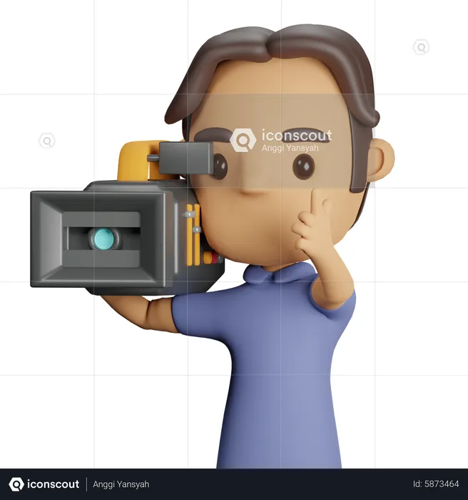Cameraman  3D Icon