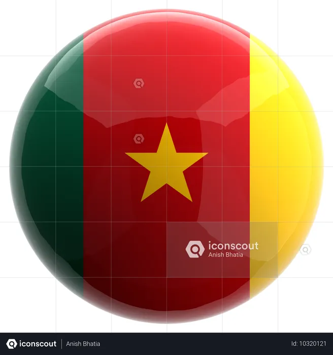 Cameroon Flag 3D Icon