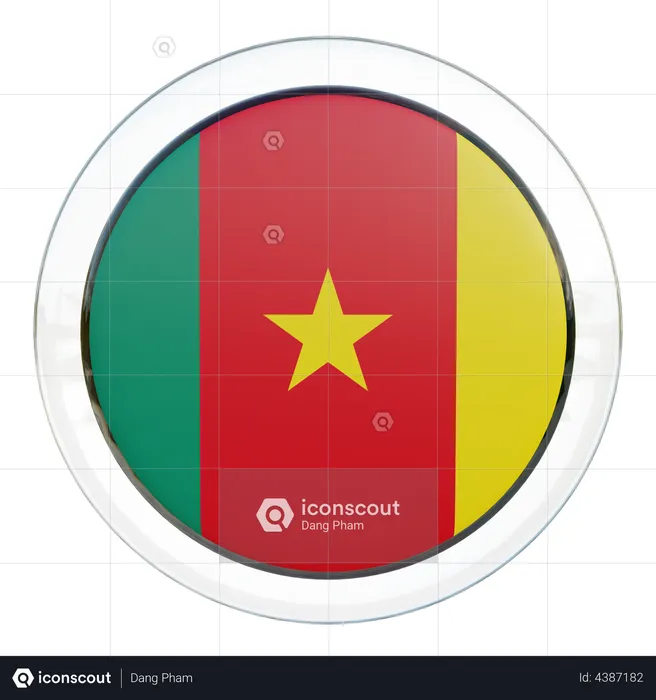 Cameroon Flag Glass Flag 3D Flag