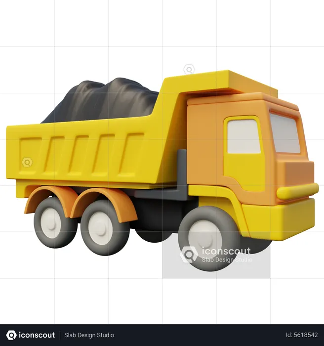 Caminhão de construção  3D Icon